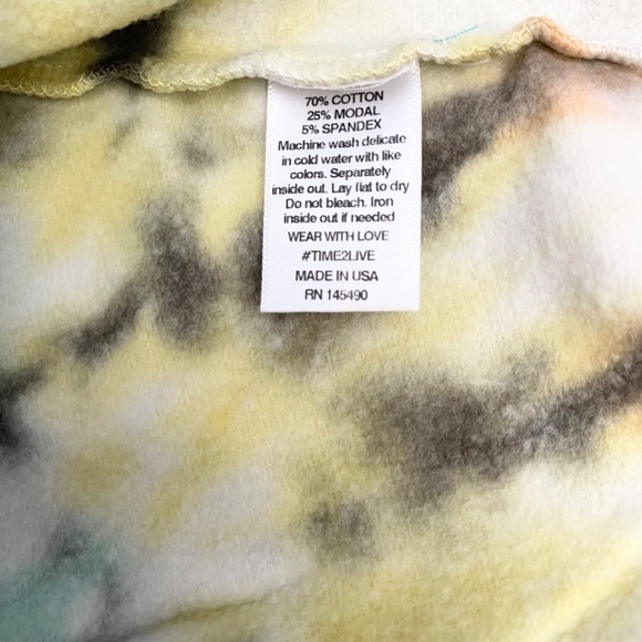 new Electric & Rose Rainbow Tie Dye Love Rays Ronan Raglan Sweatshirt US M - Picture 8 of 9